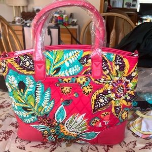 Vera Bradley Day Off Satchel Red Rumba